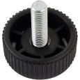 K&M Rändelschraube M6x16 groß schwarz m. Logo