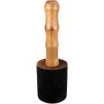 Klangschalen-Schlägel Leder 23x7 cm schwarz