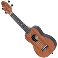 Ortega KEIKI K2-MAH-L Linkshänder Sopran-Ukulele inkl. Gigbag und Zubehör