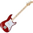Loog X Fender Stratocaster rot 3-saitige Kindergitarre