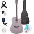 AMD Selected Stretton Dreadnought D1-CE Slate Akustikgitarre inkl. Gigbag