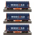 Roco 76009 3-tlg. Set: Schiebeplanenwagen, Wascosa, Ep. VI