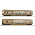 Roco 6280025 TT 2-tlg. Set 1: Doppelstockwagen, DR, Ep. IV