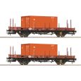 Roco 6600076 H0 2er Set Schwenkrungenwagen Ks, MAV, Ep. IV