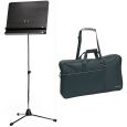 K&M 118/3 MK2 Orchesternotenpult schwarz + Tasche Set