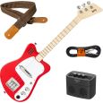 Loog Mini Electric Guitars Red Kindergitarre + Verstärker + Kabel + Gurt