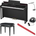 Casio AP-550 BK Celviano Digitalpiano + Pianobank + Pianoleuchte + Tastenläufer