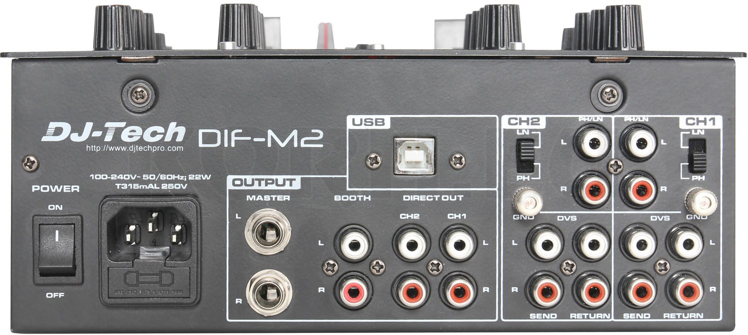 DJ Tech DIF M2 In 2 Kanal DJ Mixer Musikhaus