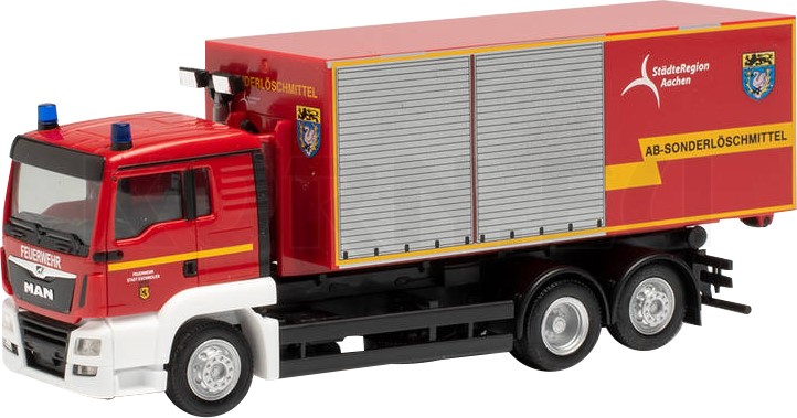 Herpa 096331 MAN TGS XL Wechsellader LKW Feuerwehr