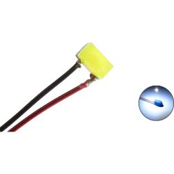 50202 LED SMD 0402 mit Kupferlackdraht Draht Kabel kaltweiß