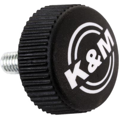 K&M Rändelschraube M6x16 groß schwarz m. Logo