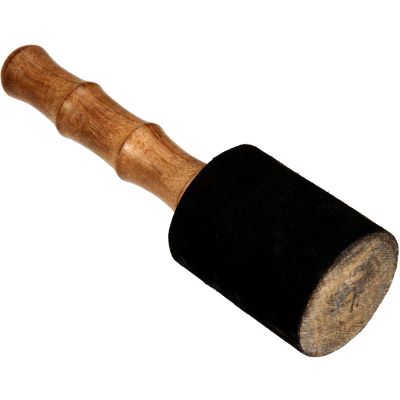 Klangschalen-Schlägel Leder 19x5 cm schwarz