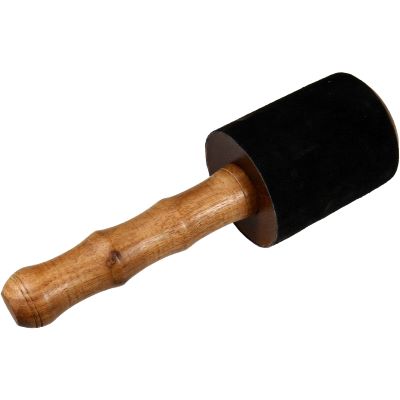 Klangschalen-Schlägel Leder 23x7 cm schwarz