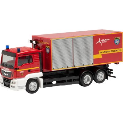 Herpa 096331 MAN TGS XL Wechsellader LKW Feuerwehr