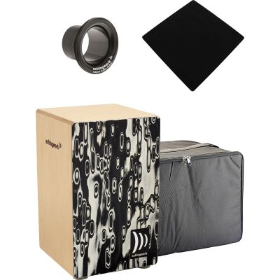 Schlagwerk CP4017 Cajon Black Eyes + Tasche + Bass Tube