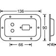 Adam Hall 8713BLK Einbauschale 2xKlinke+IECC Buchse sch Thumbnail 2