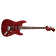 Fender Squier Satin Trans Fat Strat RW Crimson Transp. Thumbnail 1