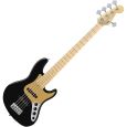 Fender American Deluxe Jazz Bass V MN Montego Black Thumbnail 1