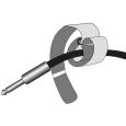 Adam Hall Kabelbinder Klettband mit Oese 40x4cm gelb Thumbnail 2