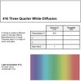 Lee Farbfolie 416 3/4 White Diffusion 25cm x 122cm Thumbnail 2