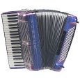 Hohner Akkordeon Morino IV 120 Tremolo cyan Effektlackierung Thumbnail 1