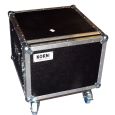 Casebau Rollcase 8HE, abschliesbar, Griffe, mit Rollen Thumbnail 1