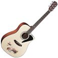 Fender Tiki Femme Fatale Dreadnought Cut. Fishman Mini Q Natural Thumbnail 1