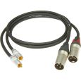 Klotz 2 Cinch Stecker / 2 XLR male 3 m schwarz Thumbnail 1