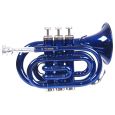 KORN TT-1-BL Bb Taschentrompete blau mit Koffer Thumbnail 2