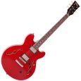 Vintage Advance AV3HFCR Cherry Red Flame Maple Thumbnail 1