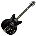 Hagstrom Tremar Viking Deluxe Black Gloss E-Gitarre Thumbnail 1