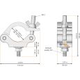 Global Truss Halbschelle Trussaufnehmer M-10 500kg Thumbnail 2