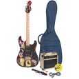 SPONGEBOB E-Gitarre mit Verstärker und Zubehör schwarz Thumbnail 1