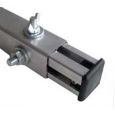 Alu-Teleskopfüße 40/40 mit Plastiklastenverteiler  Höhe 80-140 cm (4er Set) Thumbnail 1