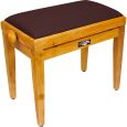 KORN Klavierbank KB-20 Natur mt. SamtTOP Braun Thumbnail 1