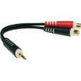 Klotz Y-Klinke Stecker 3,5 stereo / 2 Cinch Buchse 0,2m Thumbnail 1