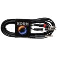 KORN Kabel Klinke 6,3 ST  / 2x Klinke 6,3 M 3 m Thumbnail 1