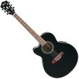 Ibanez AEL10E Black Left Hand Westerngitarre Thumbnail 1