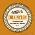 Daddario EJ34 Folk Nylon Saitensatz Bronze/Black mit Ball End Thumbnail 1