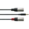 Cordial Klinke 3,5mm stereo / 2 x XLR male CFY 3 WMM-LONG Thumbnail 1