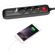 Adam Hall 8747S3USB Steckdosenleiste 3-fach mit USB-Ladebuchsen Thumbnail 5