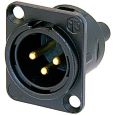 NEUTRIK NC3MD-S-1-B XLR-Einbau Stecker 3 pol. male mit Schraubkontakten Thumbnail 1