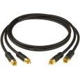 Klotz Cinch / Cinch 0,60 m schwarz Profi Line GOLD (PAAR) Thumbnail 1