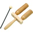 Rohema 61544 Wooden Agogo mit Schlägel klein Thumbnail 1