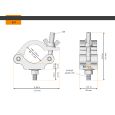 Global Truss Halbschelle Trussaufnehmer M-10 500kg schwarz Thumbnail 2