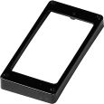 Partsland Tonabnehmerrahmen Steg-Position Humbucker f. gewölbte Decke schwarz Thumbnail 1