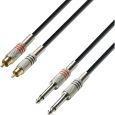 Adam Hall  K3 TPC 0300 Audiokabel 2x Cinch male / 2x 6,3mm Klinke mono 3m Thumbnail 1