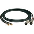 Klotz 2 Cinch Stecker / 2 XLR male 3 m schwarz (Neutrik) Thumbnail 1
