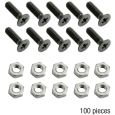 100er Set Schraube für XLR Buchse M3 x 10 schwarz mit Mutter Thumbnail 1