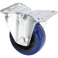 Adam Hall 372071 Lenkrolle 80mm mit blauem Rad Thumbnail 1